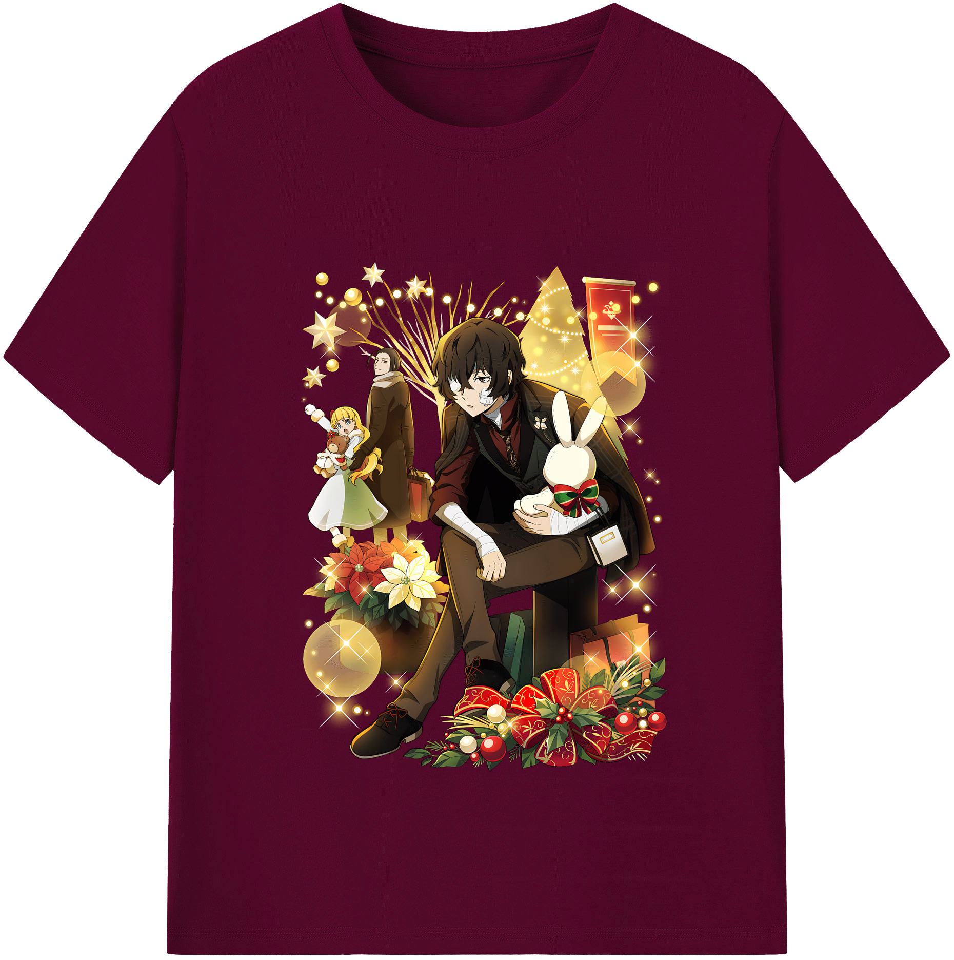 （画像用） 文豪ストレイドッグス Bungo Stray Dogs レディースカジュアルプリントTシャツ（綿100％）